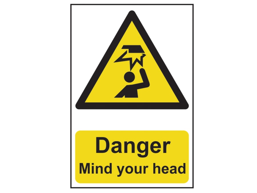 Scan 1150 Mind Your Head PVC Sign 200 × 300mm
