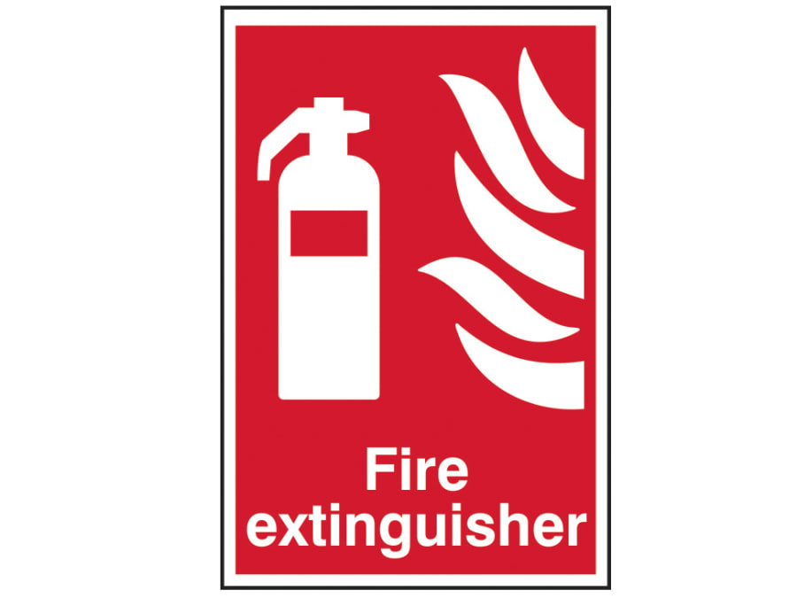 Scan 1350 Fire Extinguisher PVC Sign 200 x 300mm