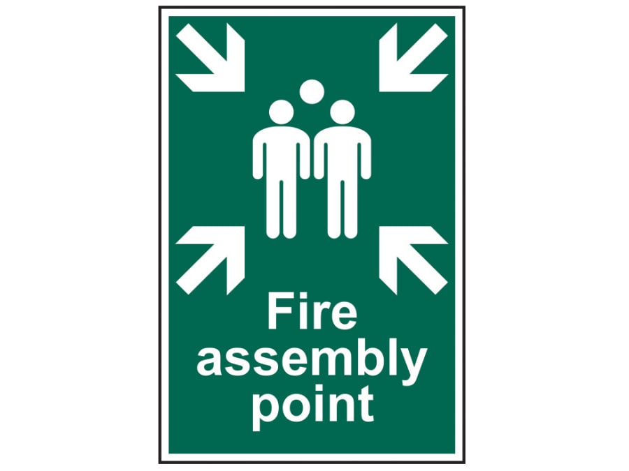 Scan 1541 Fire Assembly Point Sign 200 x 300mm