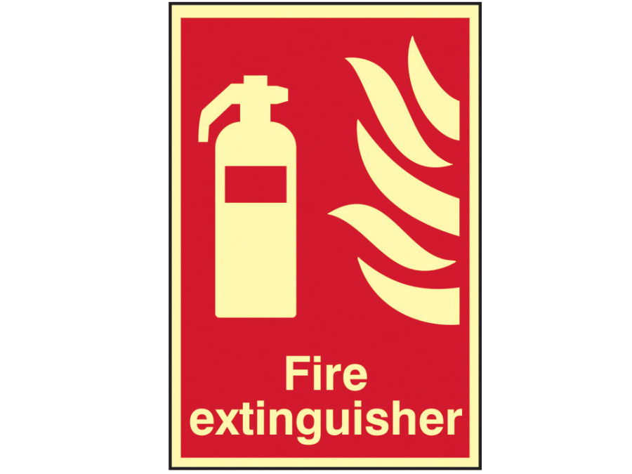 Scan 1571 Photoluminescent Fire Extinguisher Sign 200 x 300mm