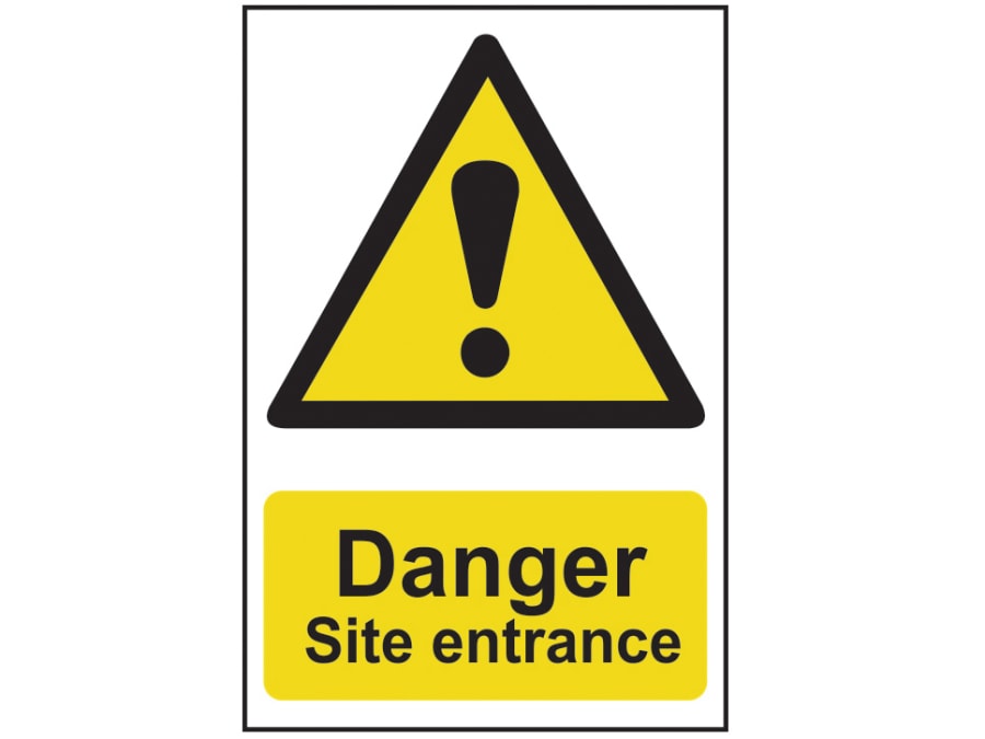 Scan 4102 Danger Site Entrance PVC Sign 400 x 600mm
