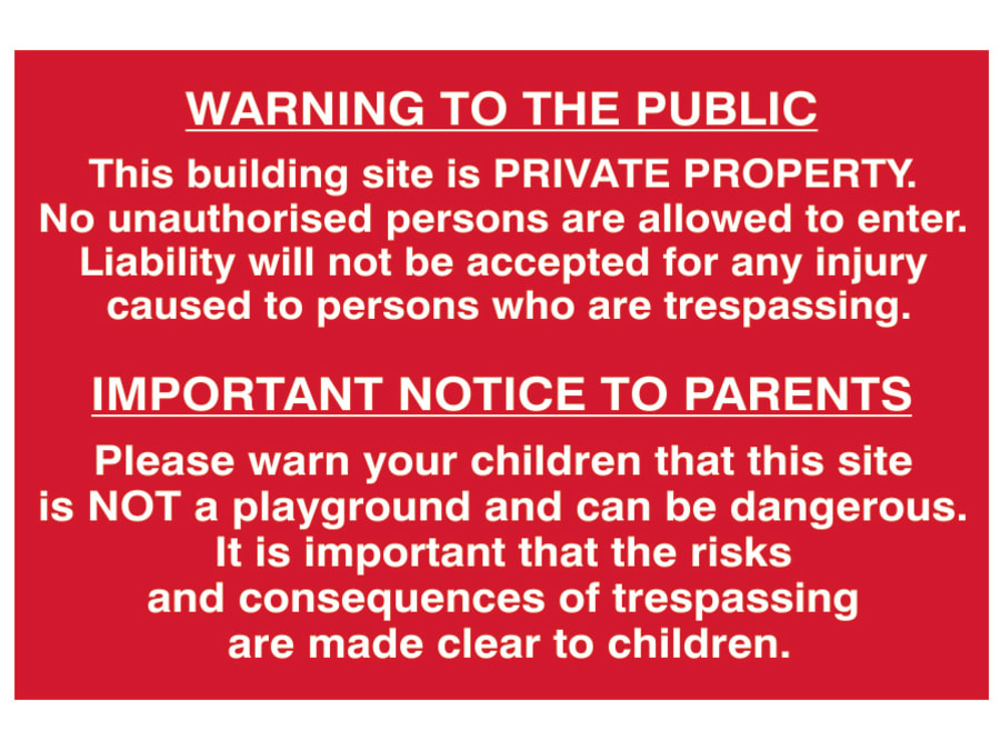 Scan 4251 Building Site Warning Sign 600 x 400mm