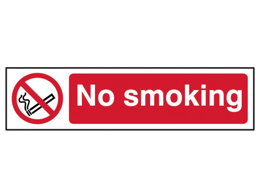 Scan 5050 No Smoking PVC Sign 200 x 50mm