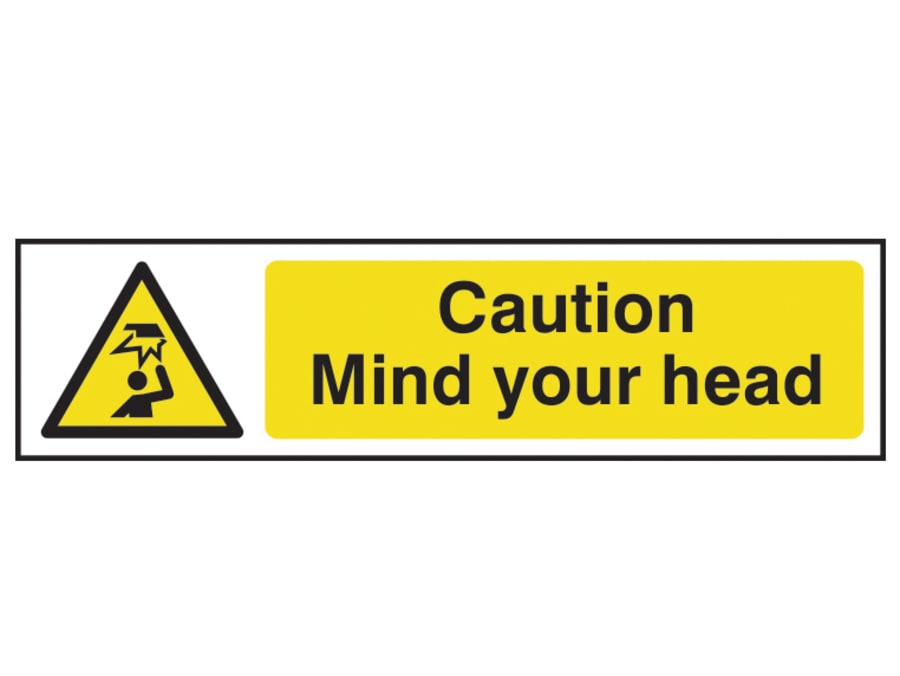 Scan 5110 Caution Mind Your Head PVC Sign 200 × 50mm