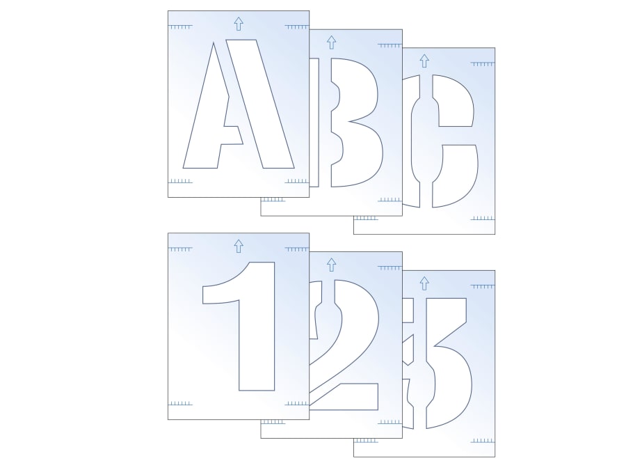 Scan 9406 Letter & Number Stencil Kit 100mm