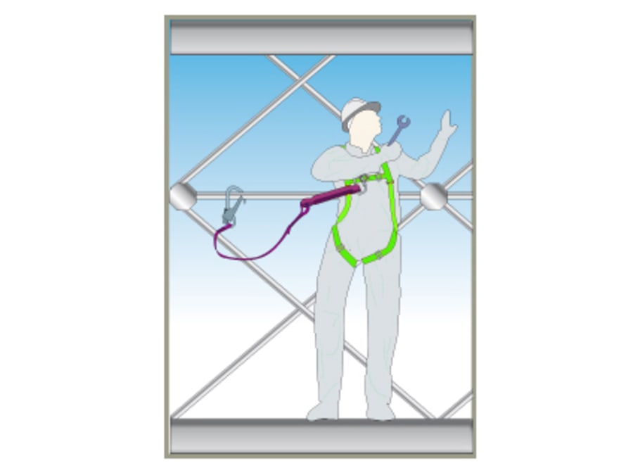 Scan JE125201 2-Point Fall Arrest Harness