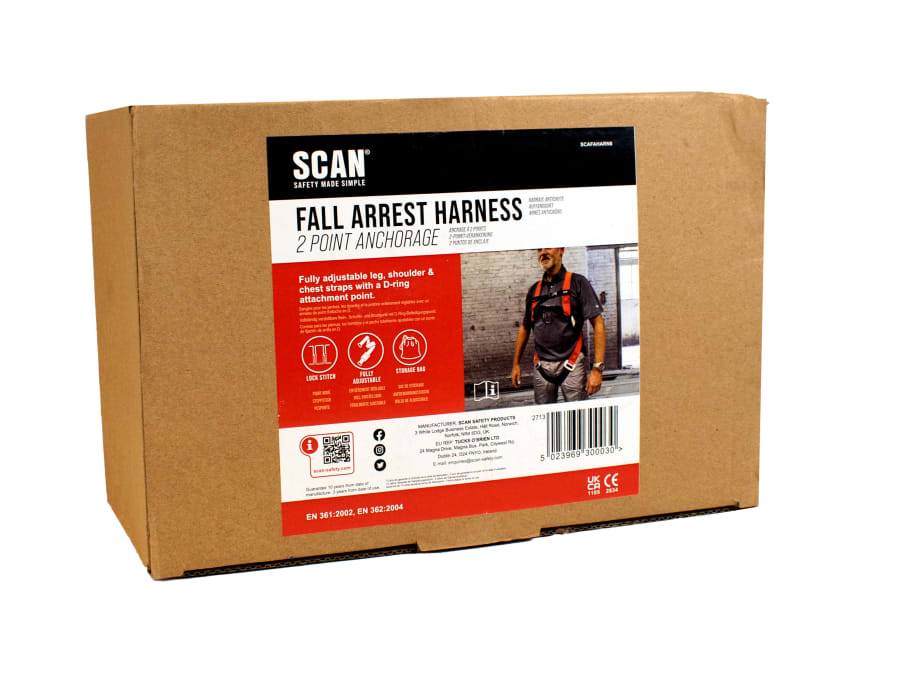 Scan JE125201 2-Point Fall Arrest Harness