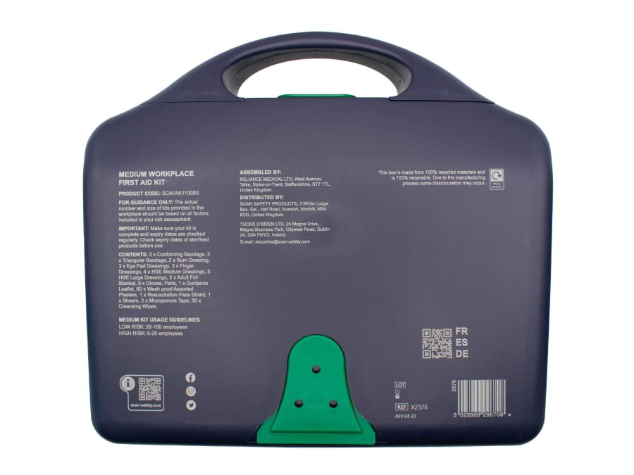Scan SCAFAK1100BS First Aid Kit 1-100 Persons BS Approved