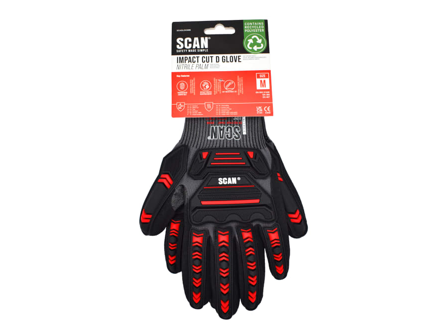Scan NJC3266DQS Nitrile Palm Impact Cut D Gloves