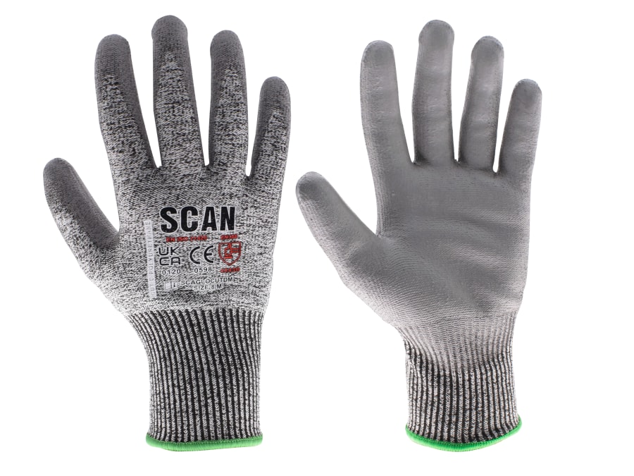 Scan PES3353 PU Palm Cut D Gloves-Size 9