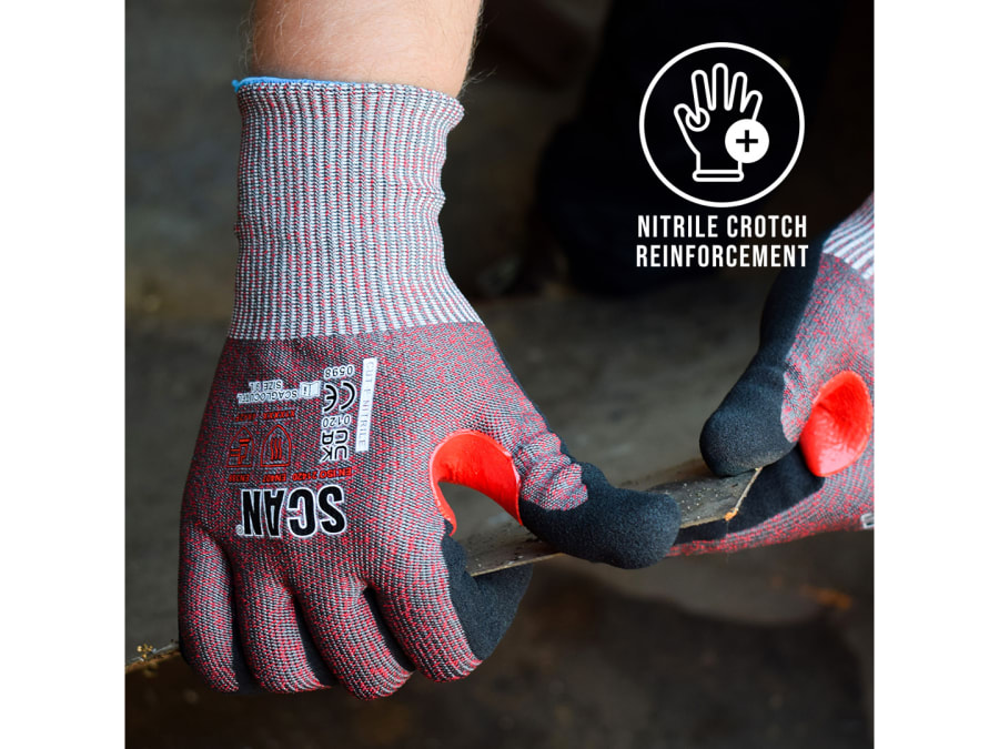 Scan NJC3258DQ Nitrile Palm Cut F Gloves