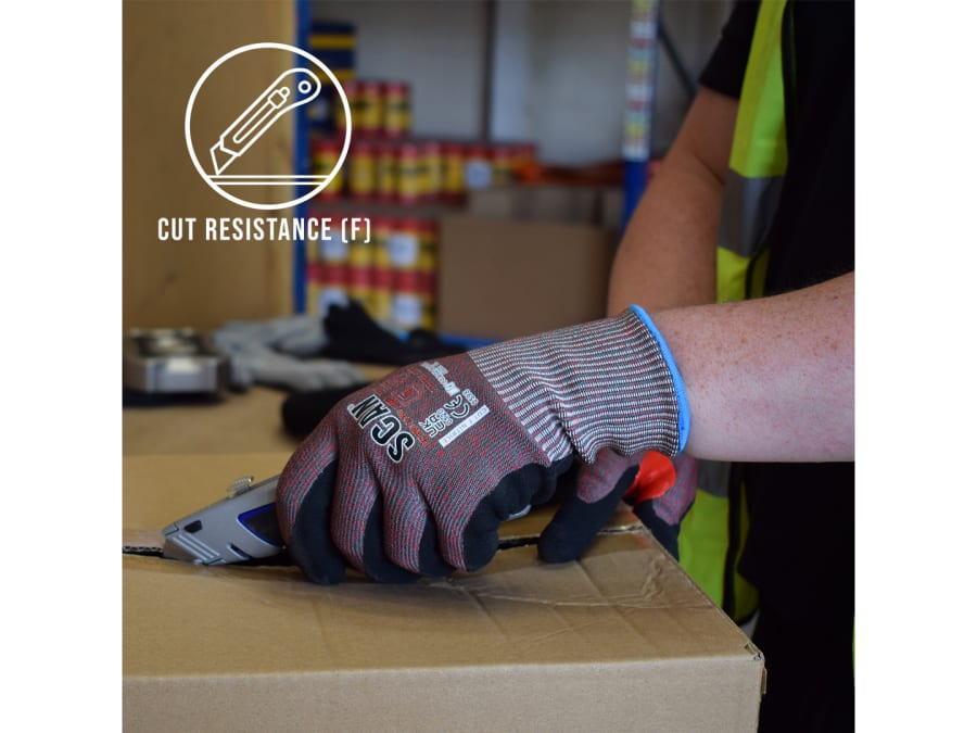 Scan NJC3258DQ Nitrile Palm Cut F Gloves