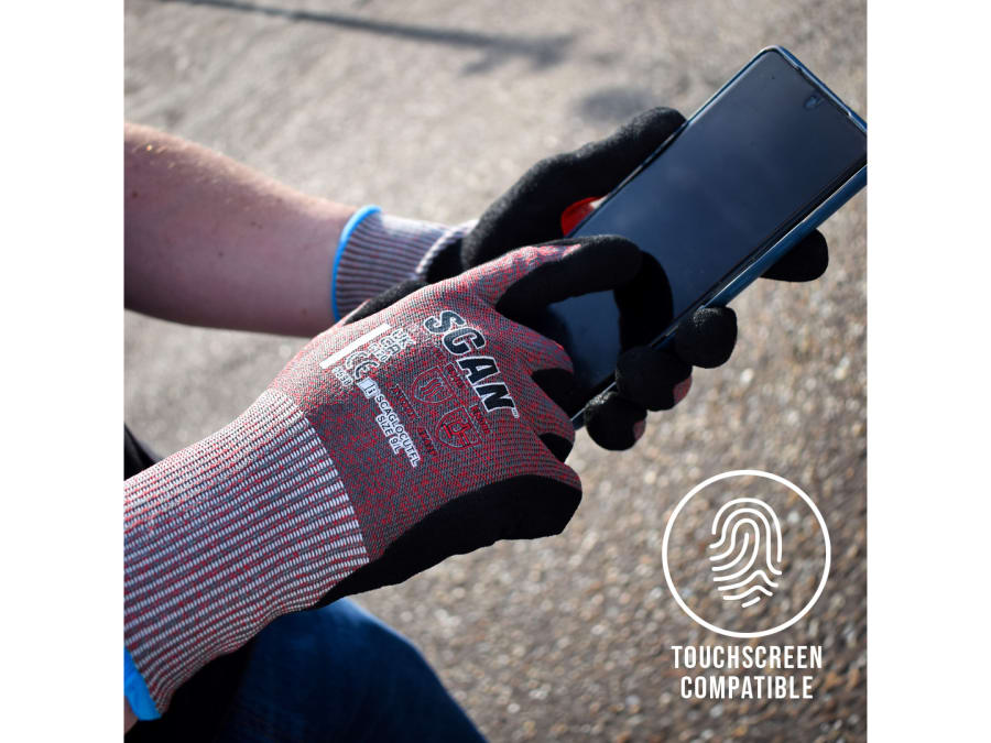 Scan NJC3258DQ Nitrile Palm Cut F Gloves