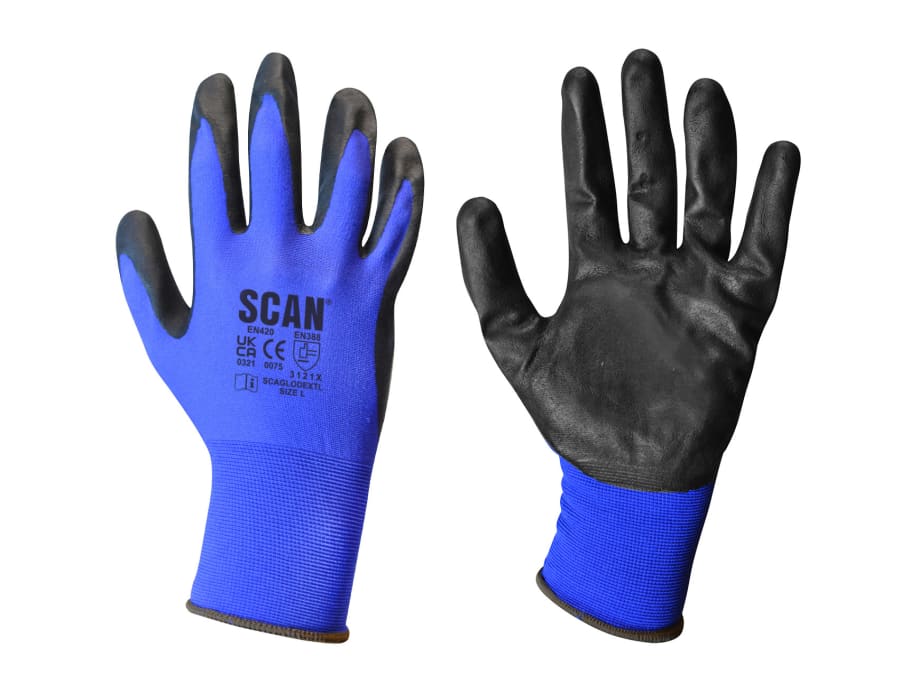 Scan N550118 Nitrile Gloves-Large