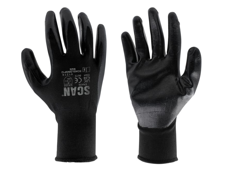Scan Seamless Inspection Gloves Size M Pack 12