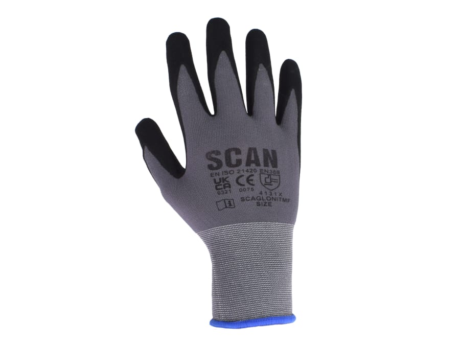 Scan SCAGLONITMXX Microfoam Nitrile Coated Gloves XXL