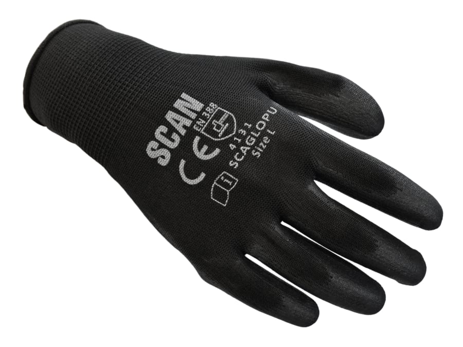 Scan PU Coated Gloves Size M