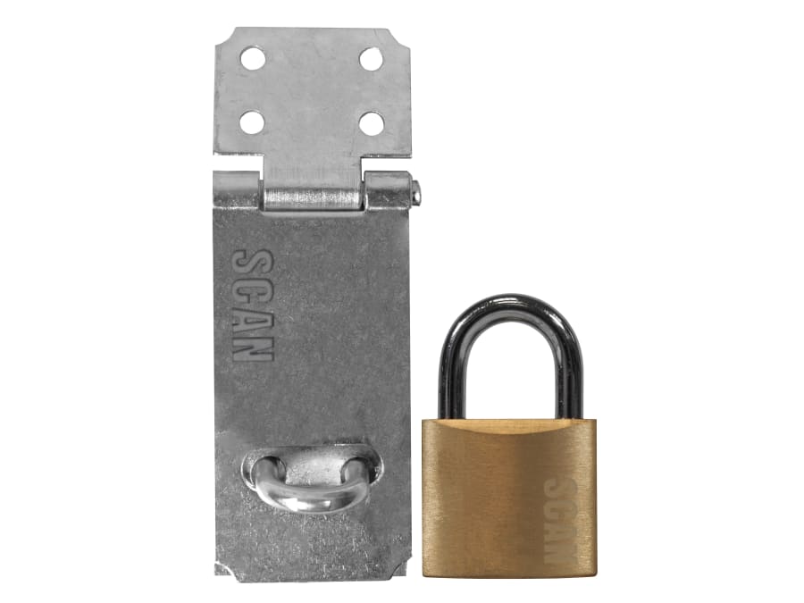 Scan YS000389 Hasp and Staple with 89mm and 40mm Padlock