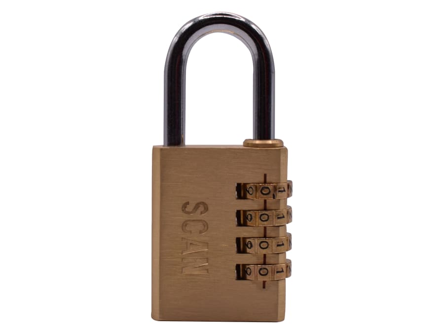 Scan NL1144 38mm Brass Combination Padlock