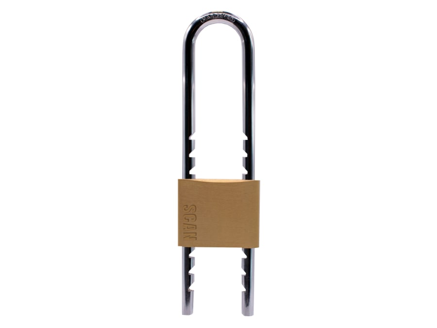 Scan ZA115L50 50mm Brass Padlock