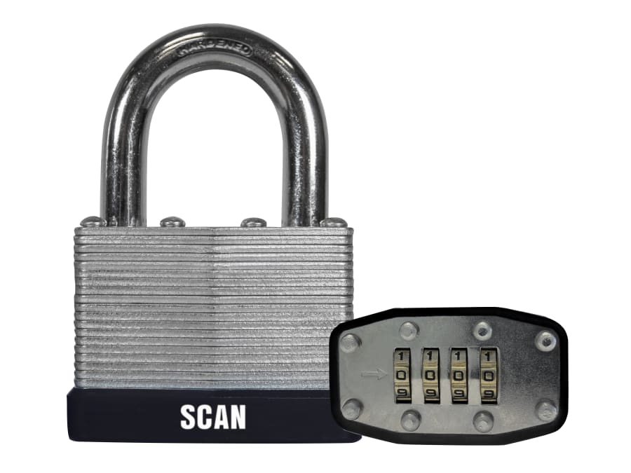 Scan QC0450 50mm Laminated Steel Combination Padlock