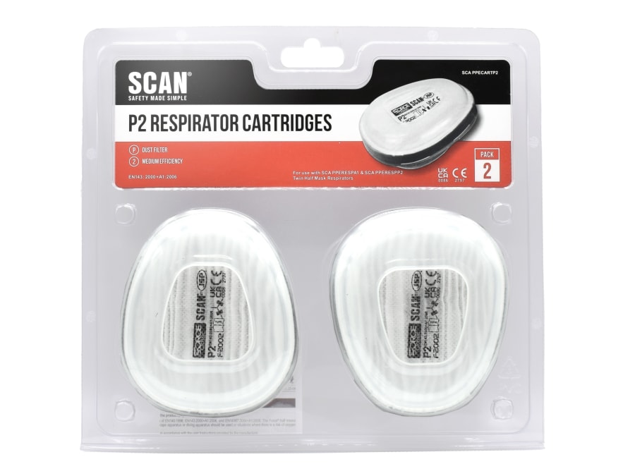 Scan BMN380011764 Twin Filter Replacement Cartridge P2 (Pack of 2)