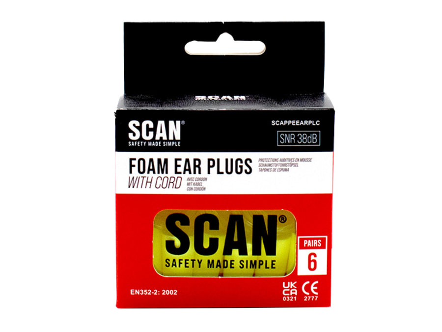 Scan EC1001AC Foam Earplugs with 6 Pairs