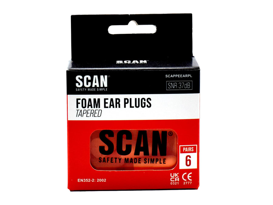 Scan EC1003A Tapered Foam Earplugs 6 Pairs