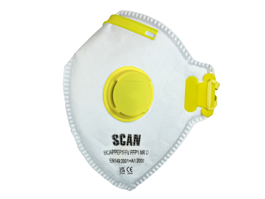 Scan DTC3XFD10 FFP1 Fold Flat Valved Disposable Mask (Pack of 10)