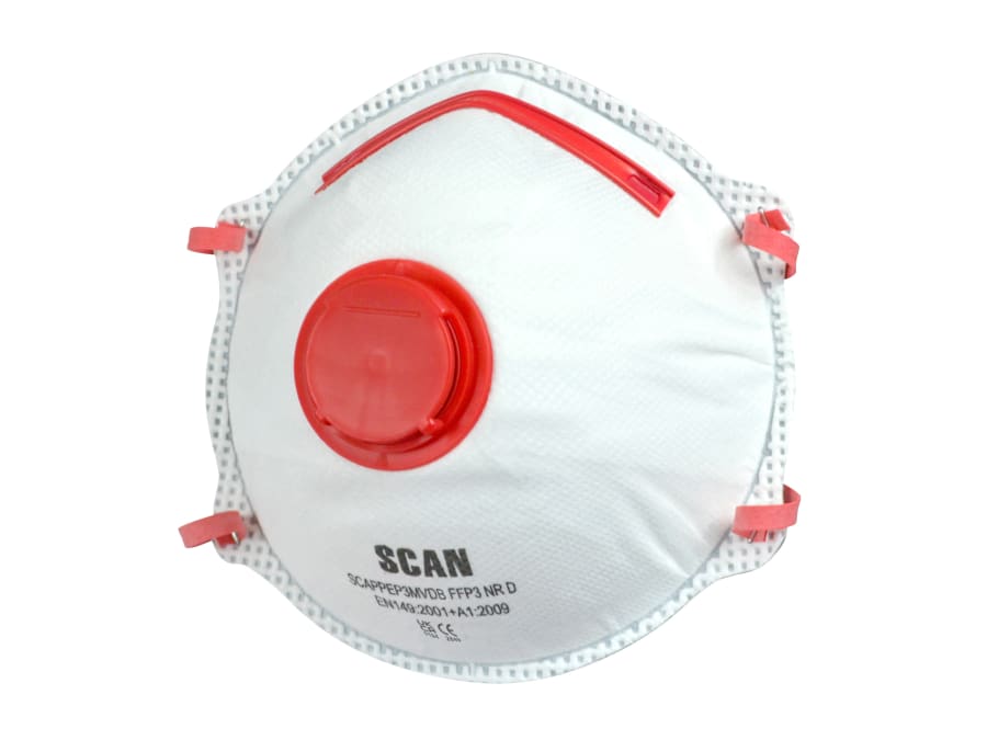 Scan DTC3CFD10 FFP3 Moulded Disposable Valved Masks (Pack 10)