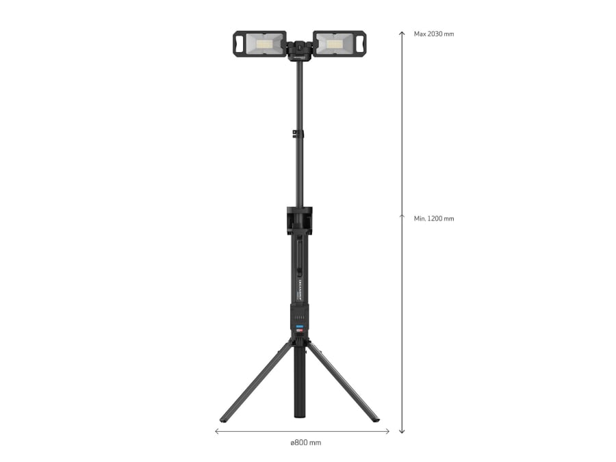Scangrip 036105C TOWER 5 CONNECT Floodlight with Integrated Tripod 18V Bare Unit