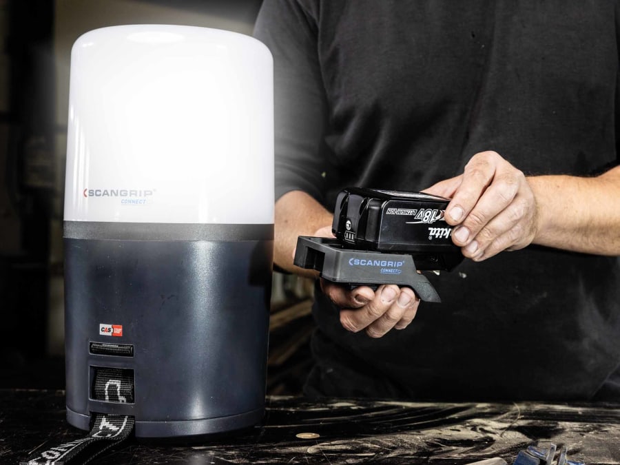 Scangrip 036108C AREA 6 CONNECT 360° Work Light 18V Bare Unit