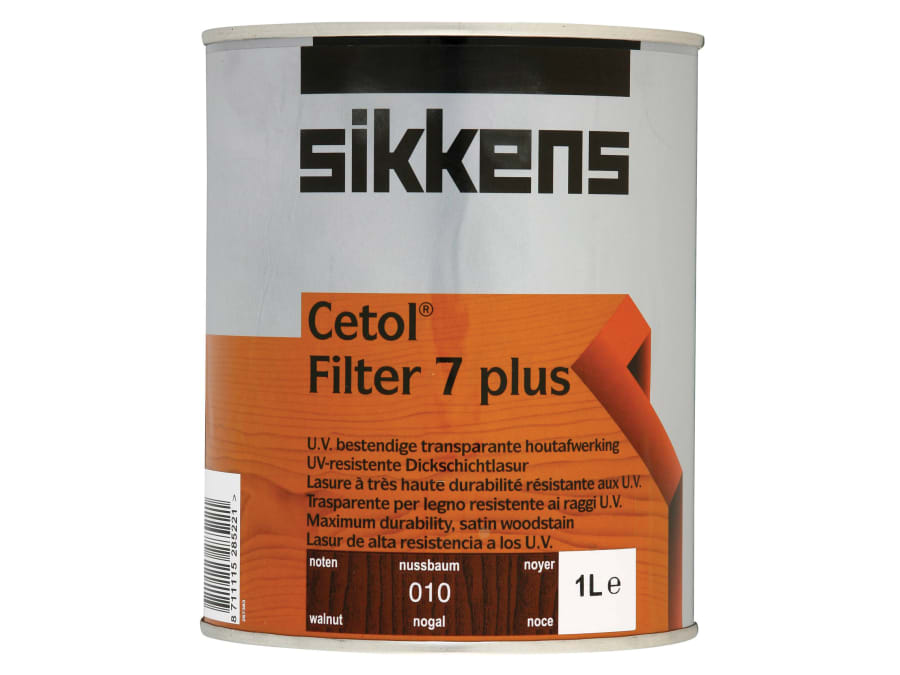 Sikkens 5085911 Cetol Filter 7 Plus Translucent Woodstain Walnut 1 Litre