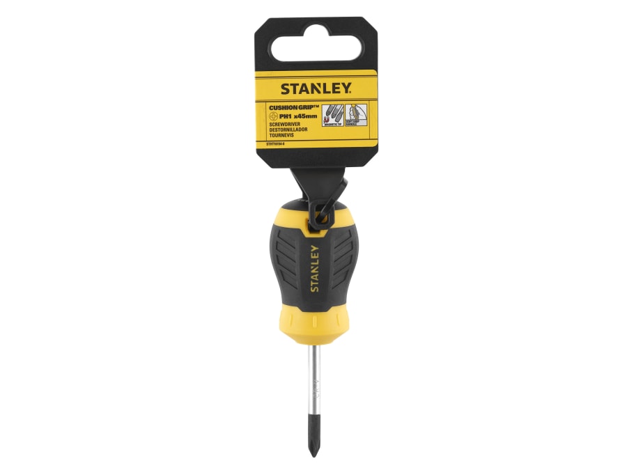 Stanley Hand Tools Stanley STHT161540 PH1 x 45mm Cushion Grip Stubby Screwdriver