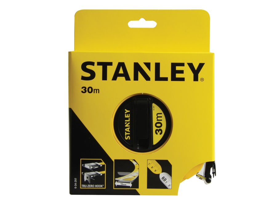 Stanley Hand Tools Stanley 034297 30m x 13mm Closed Case Fibreglass Long Tape
