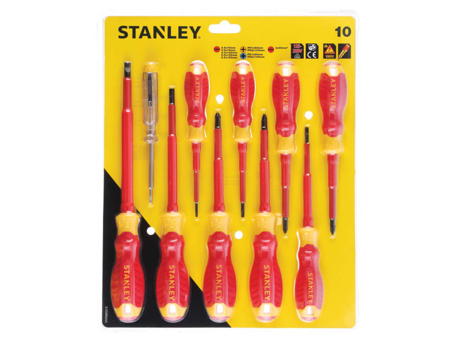 Stanley Hand Tools Stanley STHT600320 FatMax VDE Insulated Screwdriver Set 10 Piece