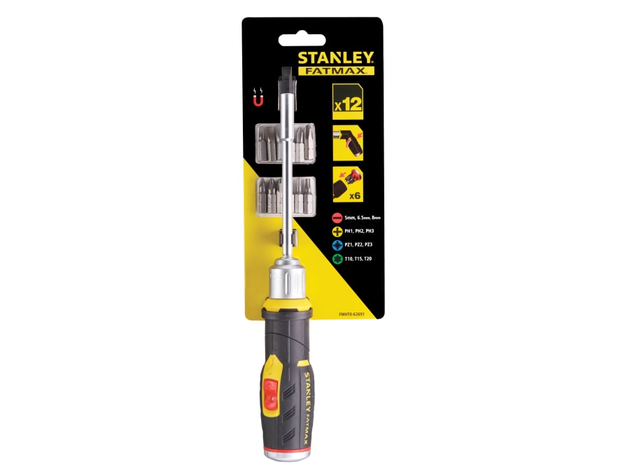 Stanley Hand Tools FMHT062691 FatMax Pistol Grip Ratchet with 12 Bits