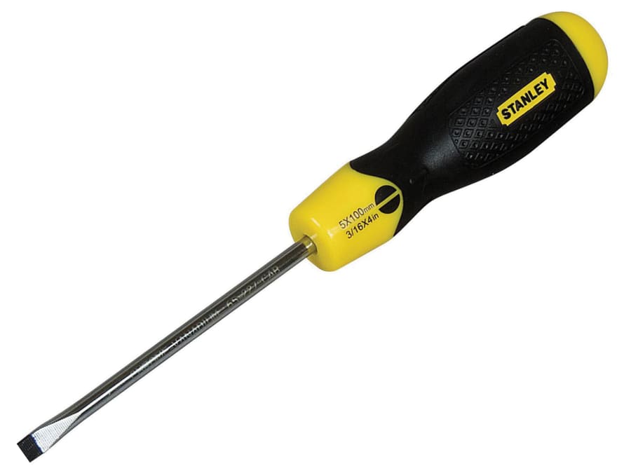 Stanley Hand Tools Stanley 064916 Cushion Grip Flared Tip Screwdriver 5 x 100mm