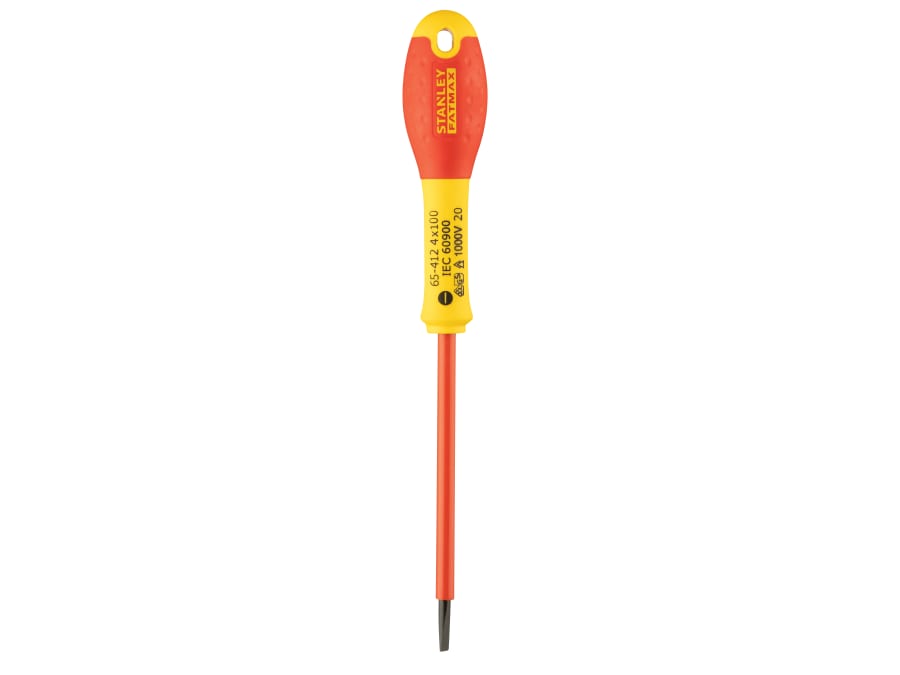 Stanley Hand Tools Stanley FatMax 065412 VDE Insulated Screwdriver 4.0 x 100mm