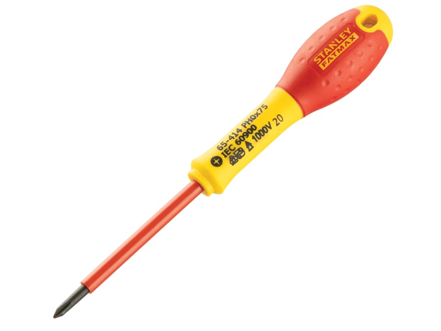 Stanley Hand Tools Stanley 065414 PH0 x 75mm VDE Insulated Phillips Screwdriver