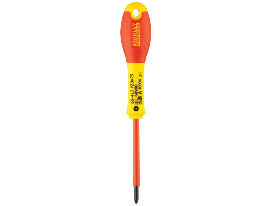 Stanley Hand Tools Stanley FatMax 065417 VDE Pozidriv Screwdriver PZ0 x 75mm