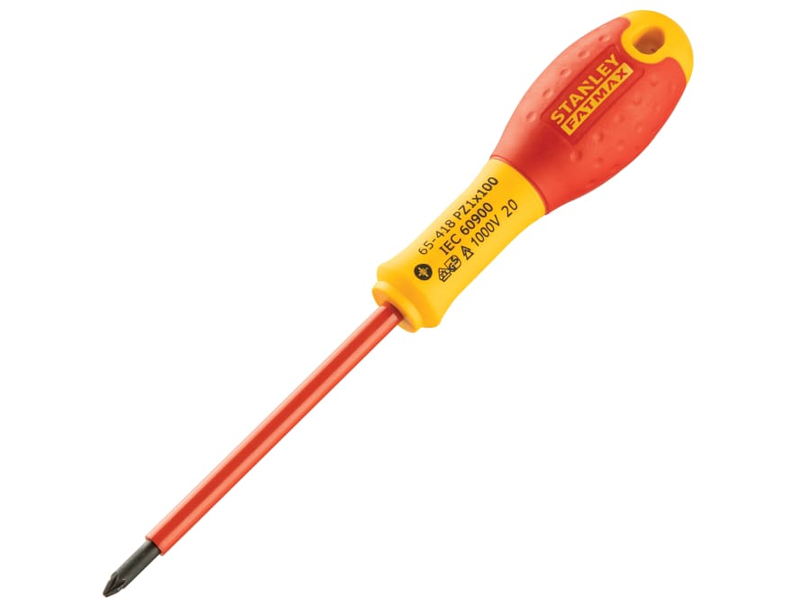 Stanley Hand Tools Stanley FatMax 065418 VDE Pozidriv Screwdriver PZ1 x 100mm