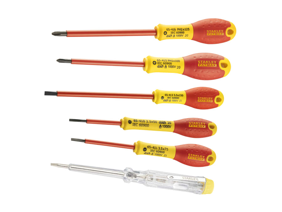 Stanley Hand Tools 065441 6 Piece VDE Insulated Screwdriver Set