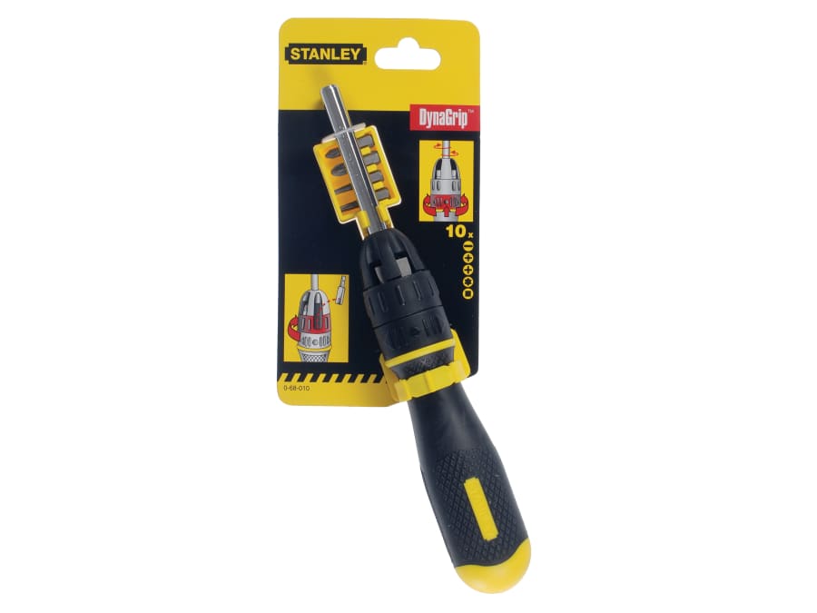 Stanley 068010 Multibit Ratchet Screwdriver with 10 Bits