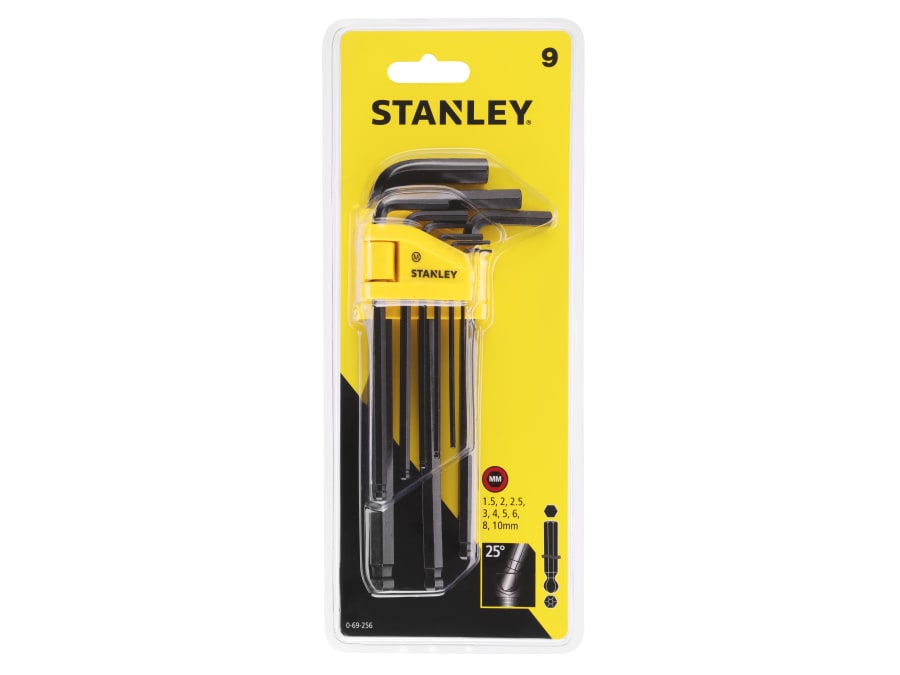 Stanley Hand Tools Stanley 069256 9 Piece Metric Ball End Hexagon Key Set