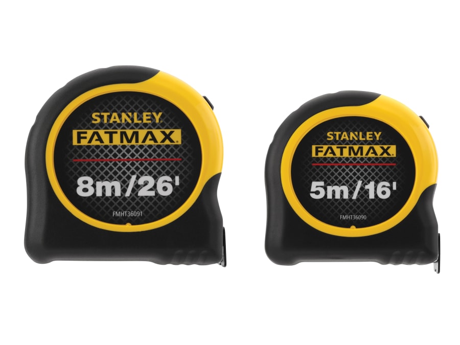 Stanley Hand Tools Stanley FMHT817450 FatMax Classic Tape Twin Pack 5m/16ft + 8m/26ft