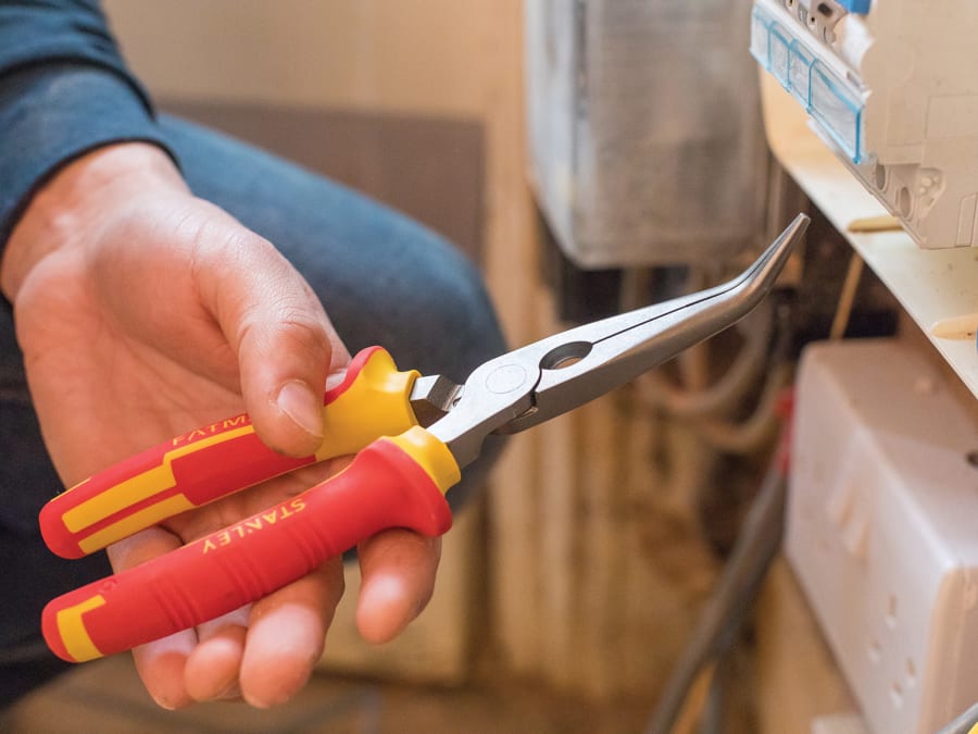 Stanley Hand Tools 084008 200mm Bent Long Nose Pliers