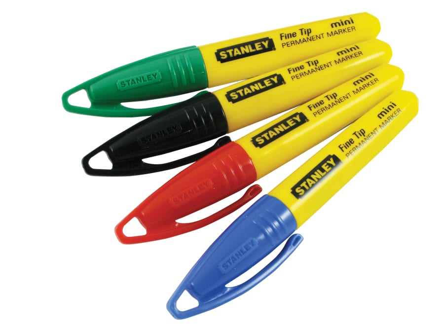 Stanley Hand Tools Stanley 147329 Mini Fine Tip Marker Mixed Colours