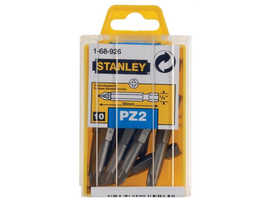 Stanley Hand Tools 168926 Pozidriv Power Bits PZ2 x 50mm