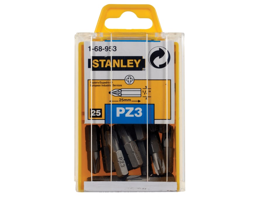 Stanley Hand Tools 168953 Pozidriv Bits PZ3 × 25mm